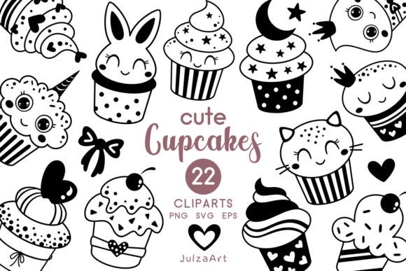 Download Cupcake Clipart, Kawaii Cake Svg - Cupcake clipart Collection