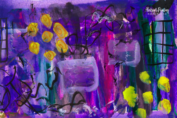 Download Violet Dark Night Abstract Painting - Painting Collection