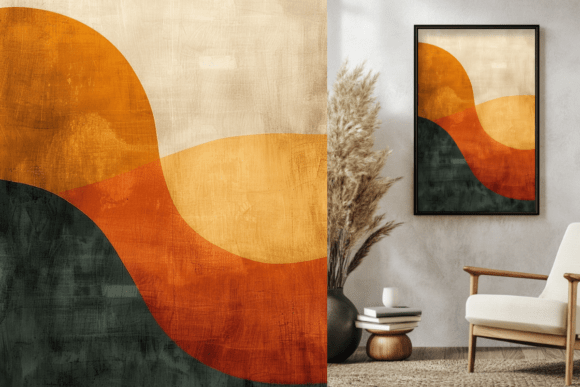 Download Retro Orange Rustic Abstract Painting - Painting Collection
