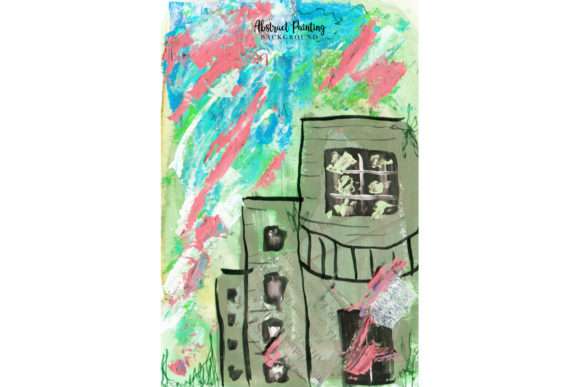 Download Building Abstract Painting Background - Painting Collection