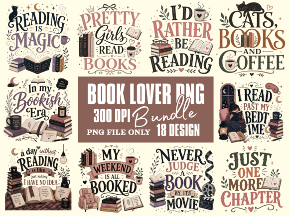 Download Book Lover PNG, Bundle, Books Lover PNG - Books Collection