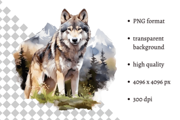 Download Watercolor Wolf Illustration - Illustration Collection