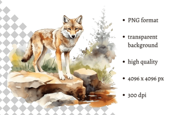 Download Watercolor Wolf PNG Illustration - Illustration Collection