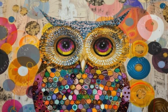 Download Colorful Owl Painting - Painting Collection