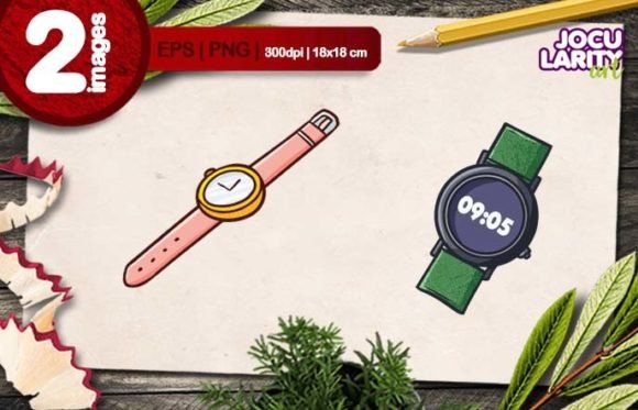 Download Cool Unisex Watch Cartoon Illustration - Illustration Collection