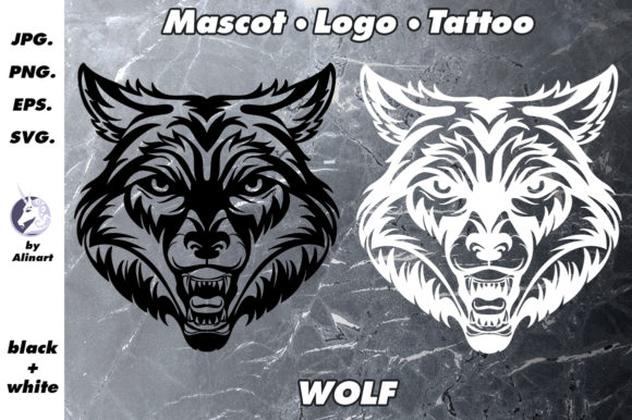 Download Mascot and Logo Angry Wolf Illustration - Illustration Collection