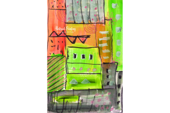 Download Building Abstract Painting Background - Painting Collection