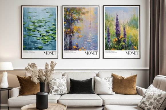Download Art Poster Echoing Monet Style Painting - Premium Resources