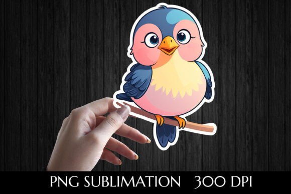 Download Adorable Cartoon Bird on Branch - Premium Resources